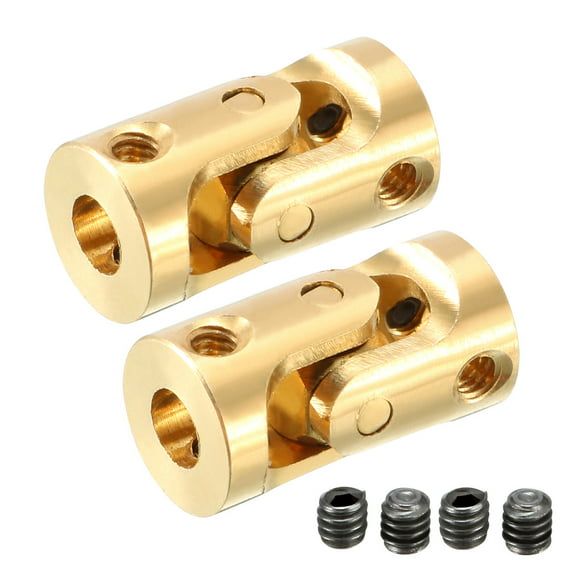 uxcell 2pcs 6mm to 8mm Inner Dia Rotatable Universal Steering Shaft U Joint Coupler L35XD14 